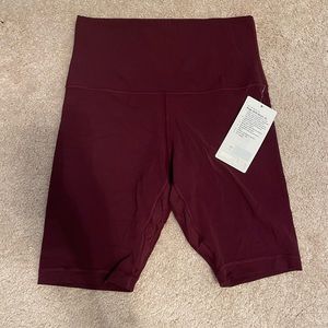 Lululemon Align Super High Rise Short 10” NWT maroon color